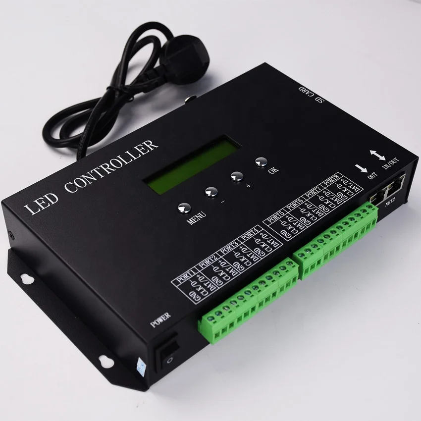 

WS2801 WS2811 DMX512 H807SA RGB Artnet Node Converter Programmable Pixel Stage Light LED DMX Controller