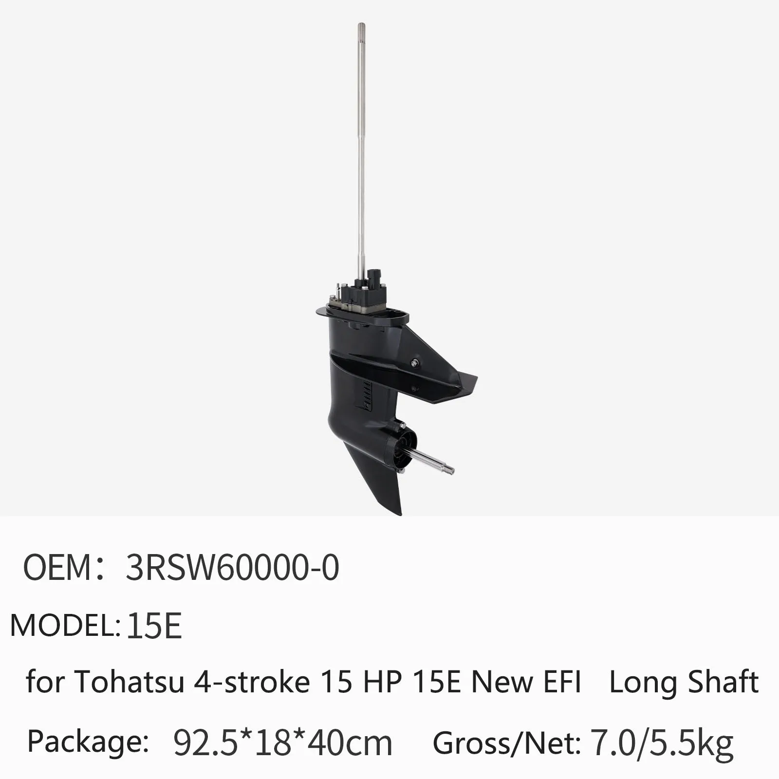 

Outboard Motor Gearbox Assembly for Tohatsu 4-stroke 15 HP 15E New Electronic Fuel Injection 3RSW60000-0 Long Shaft