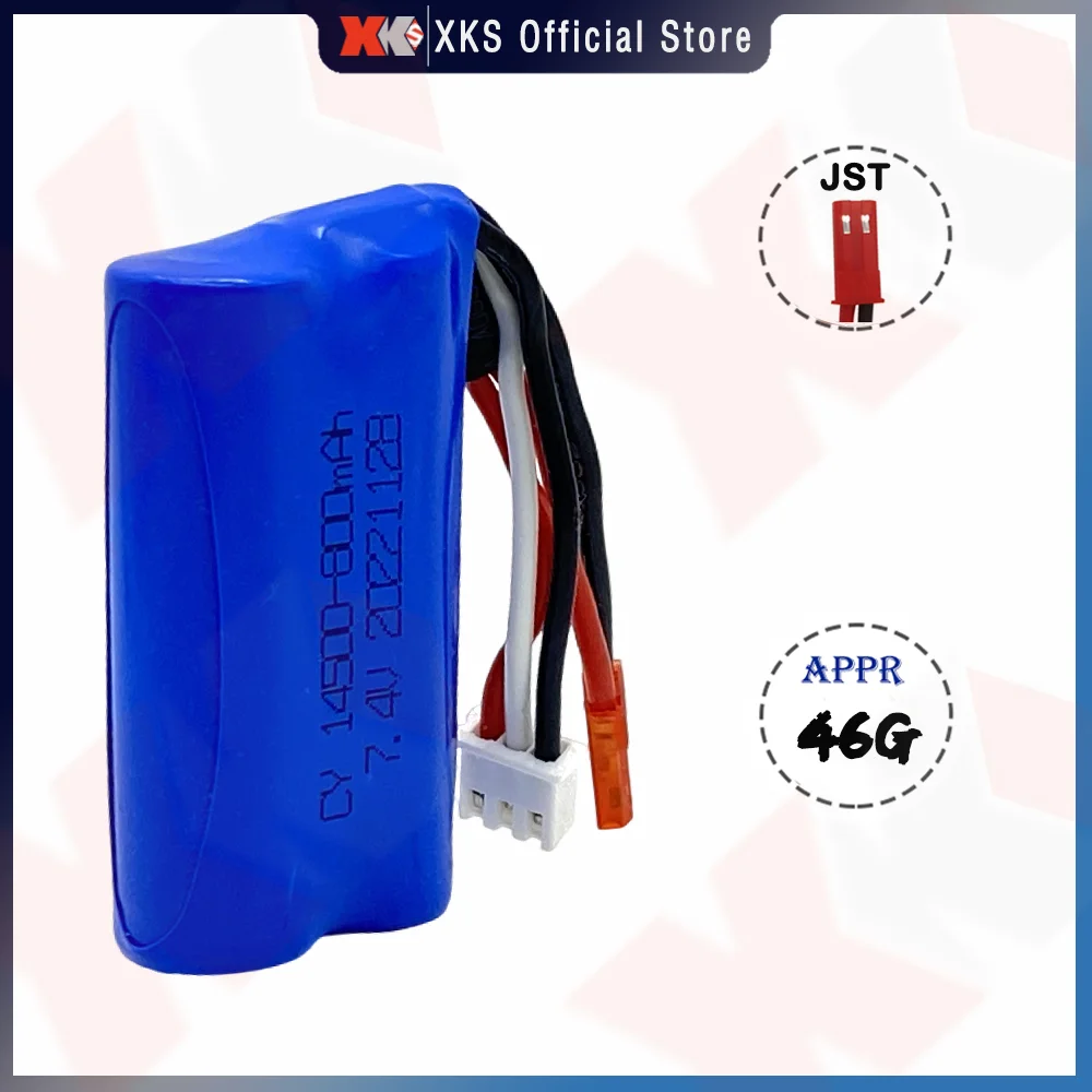 Wltoys WL917 zdalnie sterowana łódka RC oryginalne akcesoria 14500 7.4V 2S 800mah bateria Lipo wtyczka Jst dla Wltoys WL917 łódka akumulator