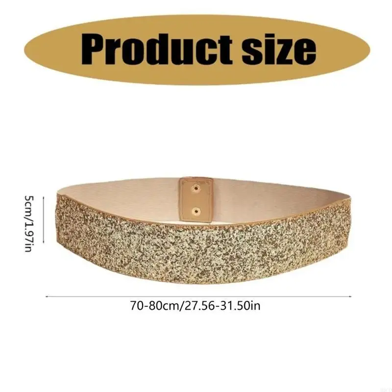 M6CD Confortável cinto largo Cinturão Juventude Punks Punks Cintura elástica cinturão elástica para celebrações festas