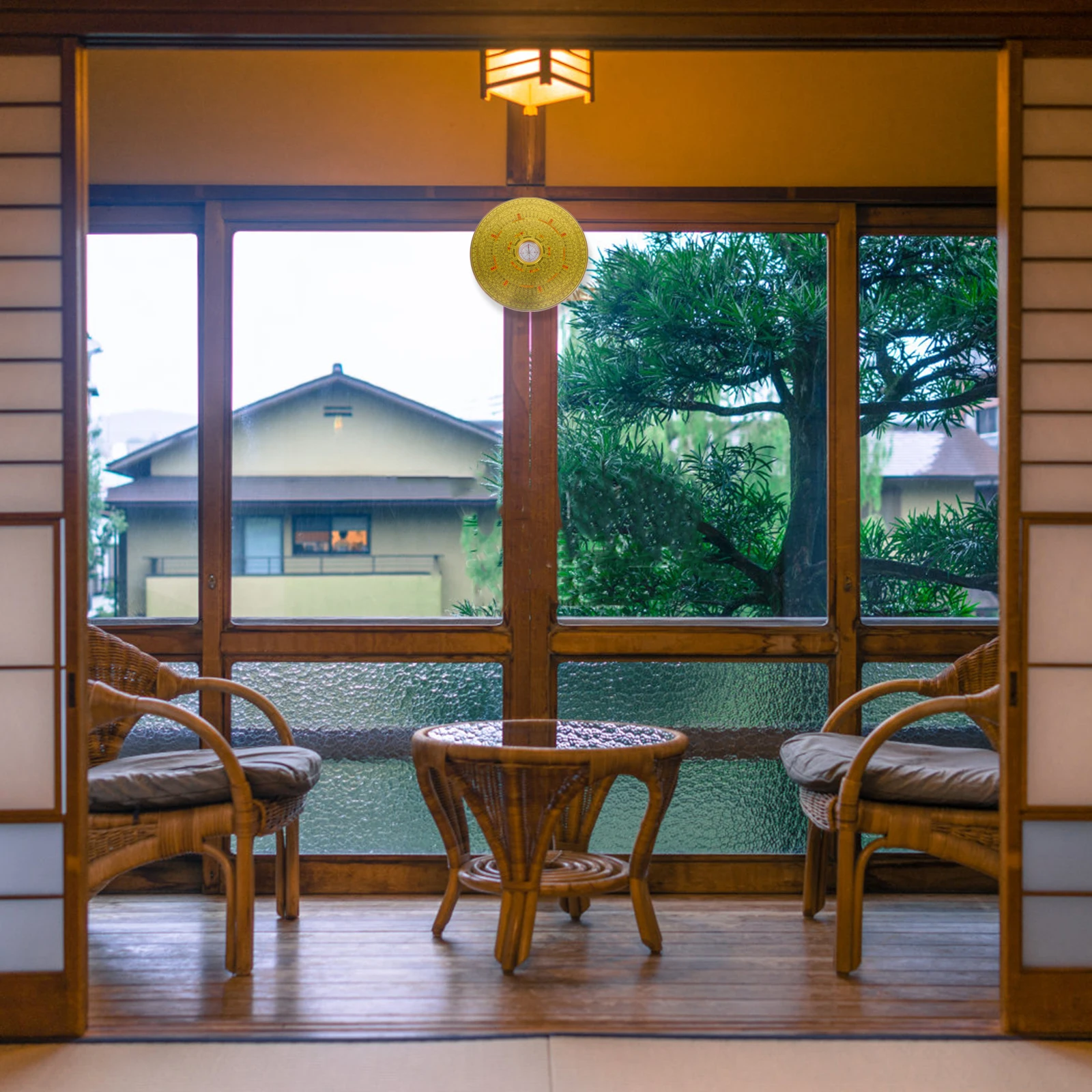 

1pc Alloy Chinese Compass Feng Shui Decor Outdoor Camping Desktop Home Decoration Round Shape Traditional Compass For Gift