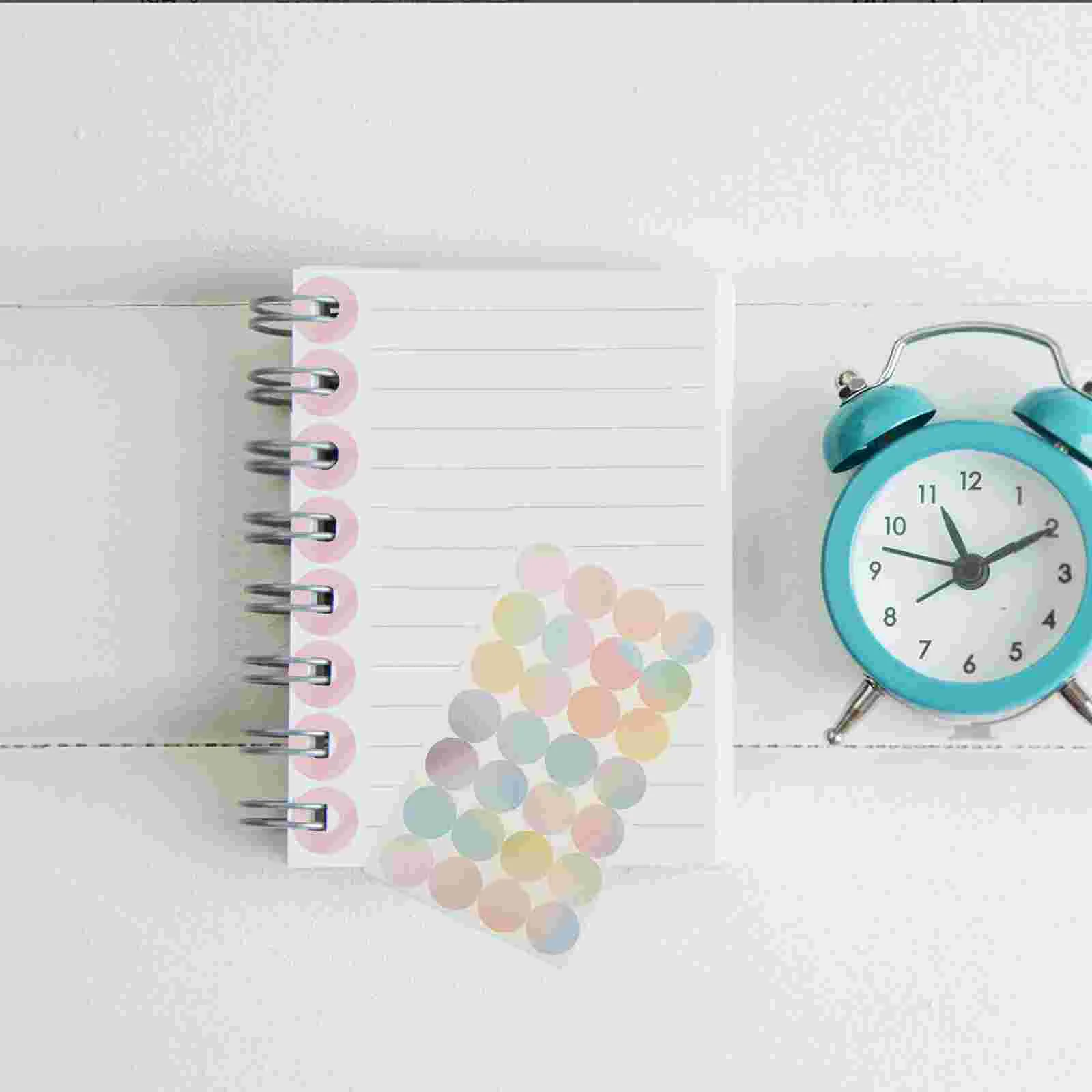 16 Sheets Loose-leaf Paper Patch Hole Protection Sticker Repair Punch Reinforcement Label Binder Ring Note Round Clips Stickers