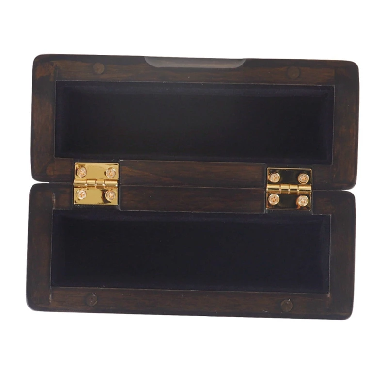 Wood Saxophone Mouthpiece Storage Box Sax Head Anti-Pressure Portable Instrument Mouthpiece Protective Solid Wood Box