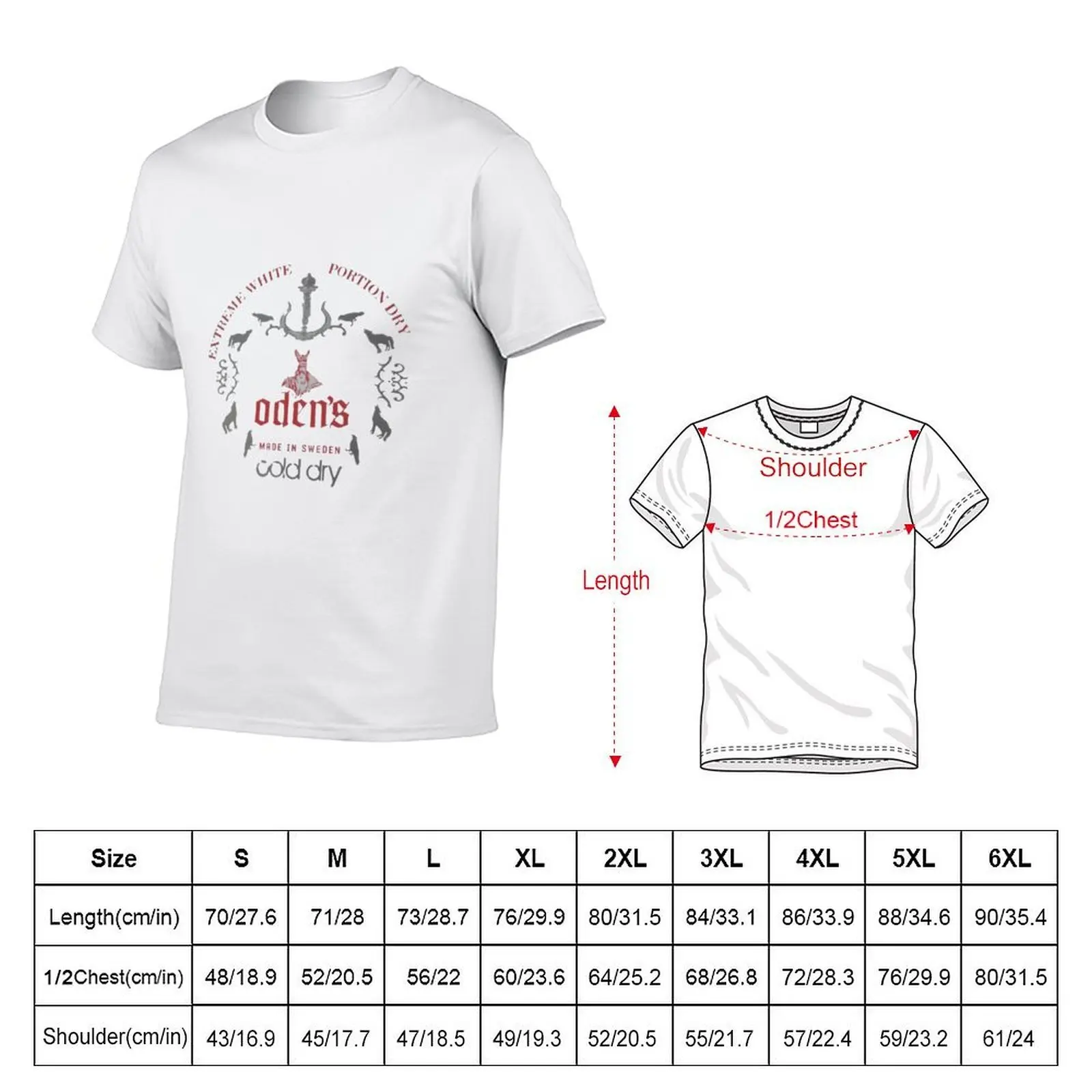 Odens Extreme cold dry T-Shirt football t shirt oversized graphic tee mens t shirt