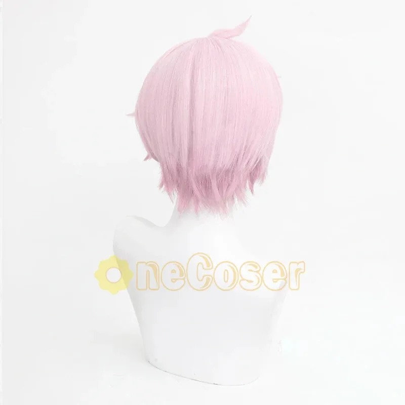 Dahlia Cosplay Wig Genshin Impact Pink Gradient Short Hair Vampire Heterochromia Fontaine Mondstadt Fiber Hair+Wig Cap