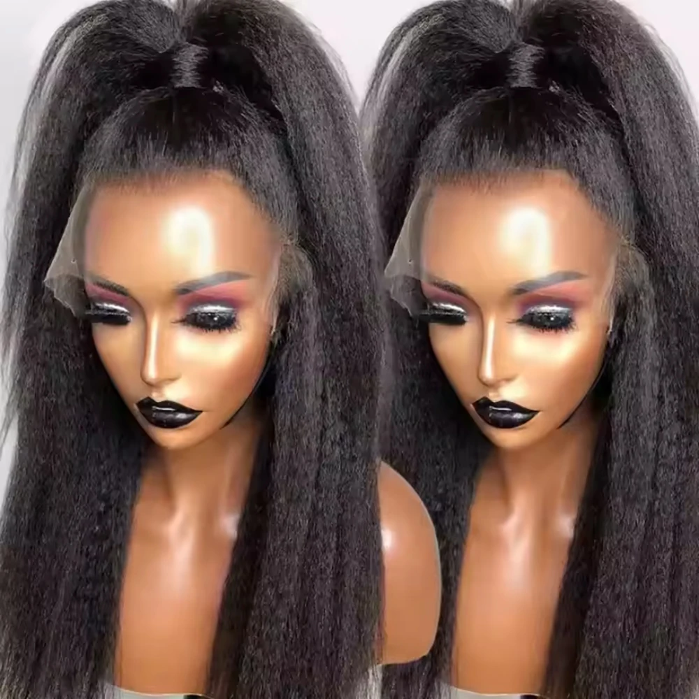 

Kinky Straight 13x4 Lace Frontal Wigs Human Hair For Women Brazilian Transparent 13x6 360 Full Lace Closure Wigs Human Hair Wigs