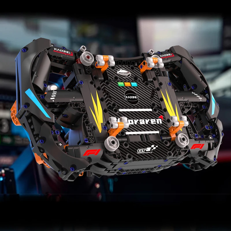 

MCL Formula racing car Steering wheel Building blocks Technology Machinery MOC Sports car assembly model Phone holder Creative