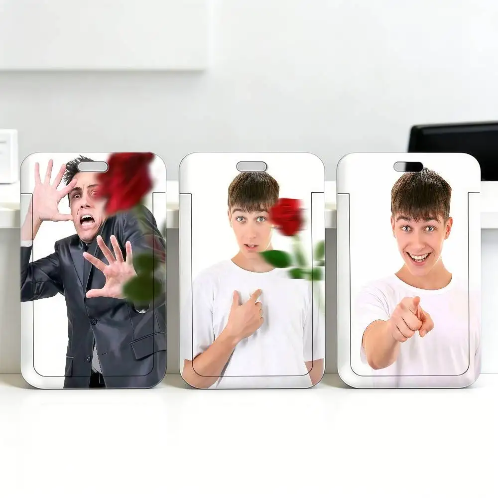 Porte-cartes créatif avec motif de meme amusant, unisexe, pour étudiants et bus.
