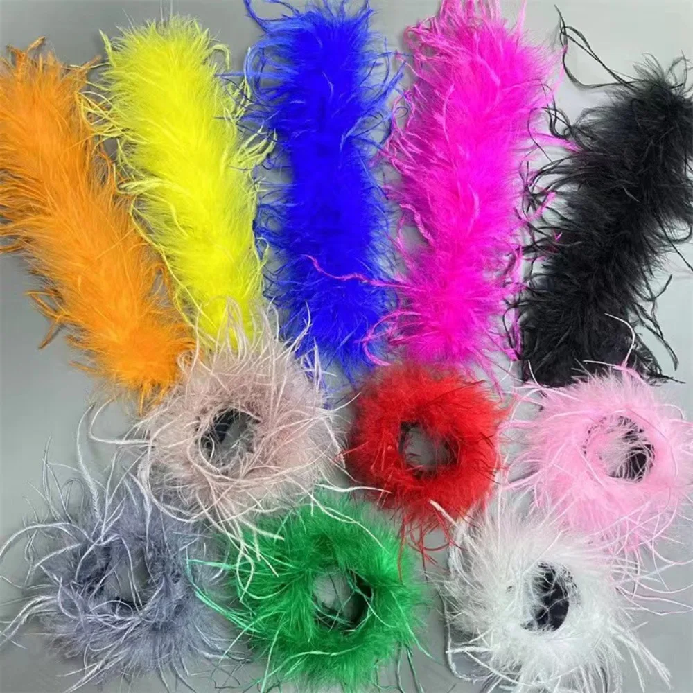 1pc Women Fur Feather Cuffs Patting Sleeves  Hair Accessories Slap Ring Anklet Bracelet  Party Favors Kid Wristband Gifts