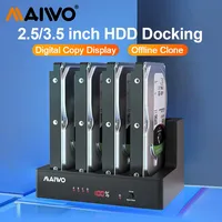 MAIWO Hard Drive Docking Station 4 bay SATA to USB 3.0 HDD Docking for 2.5/3.5 inch HDD/SSDStation with Offline Clone Function
