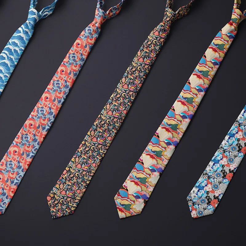 

Japanese Design Men's Colourful Ties For Man Narrow Necktie Slim Skinny Cravate Narrow Thick Party Women Neckties Accessories