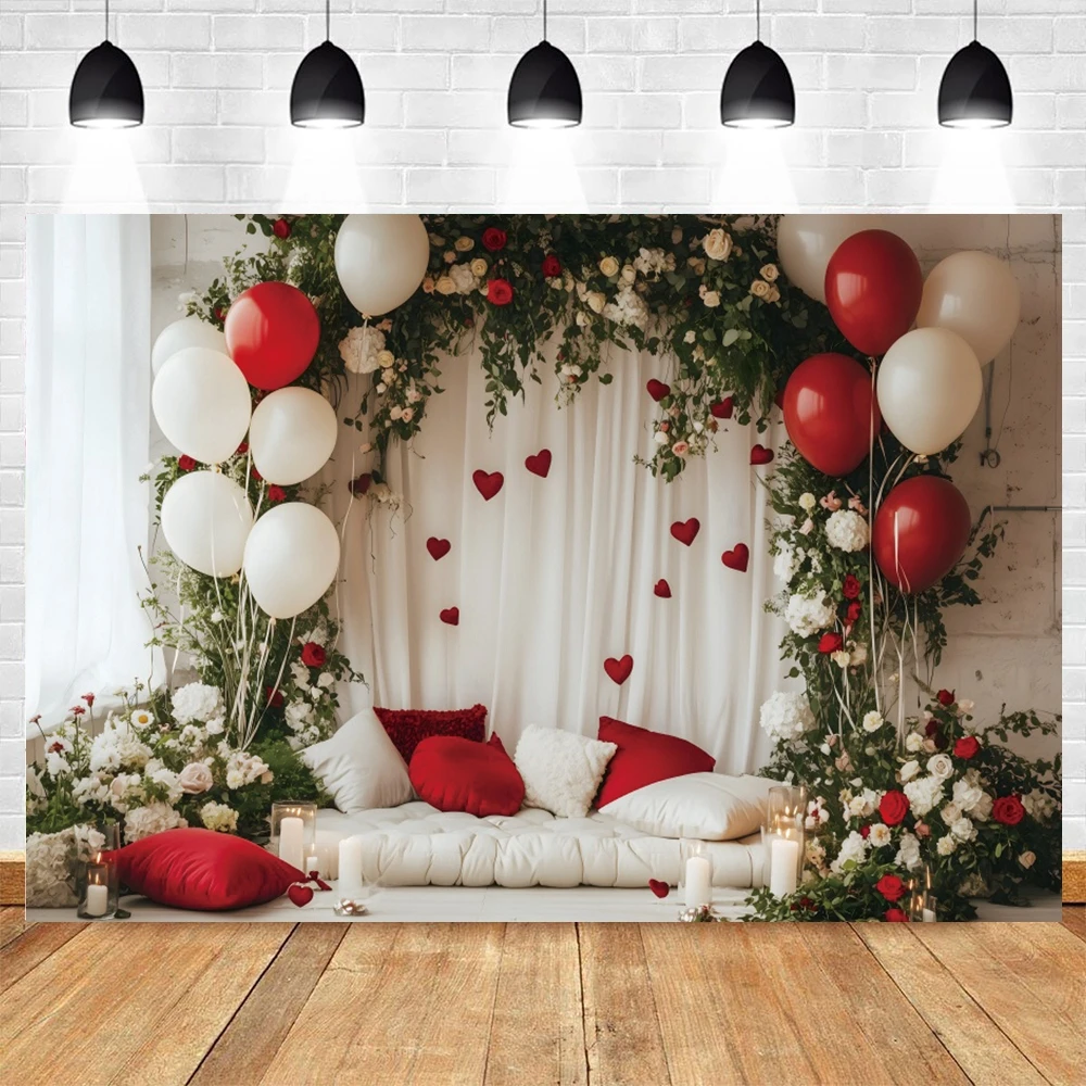 الحب الأحمر القلب بالون التصوير خلفية لعيد الحب الزفاف دش حفل زفاف ديكور صورة تبادل لاطلاق النار خلفية الدعائم