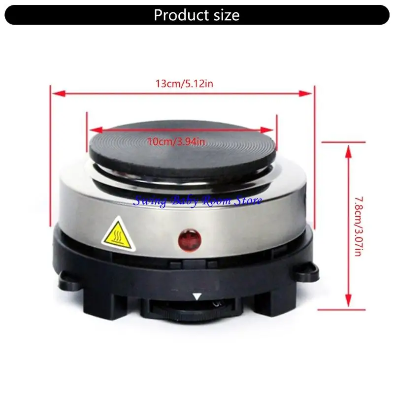 K1AD Multipul Miniature Electric Cooktop 500W da cottura singolo per il latte caffè Riscaldamento SPAZIA