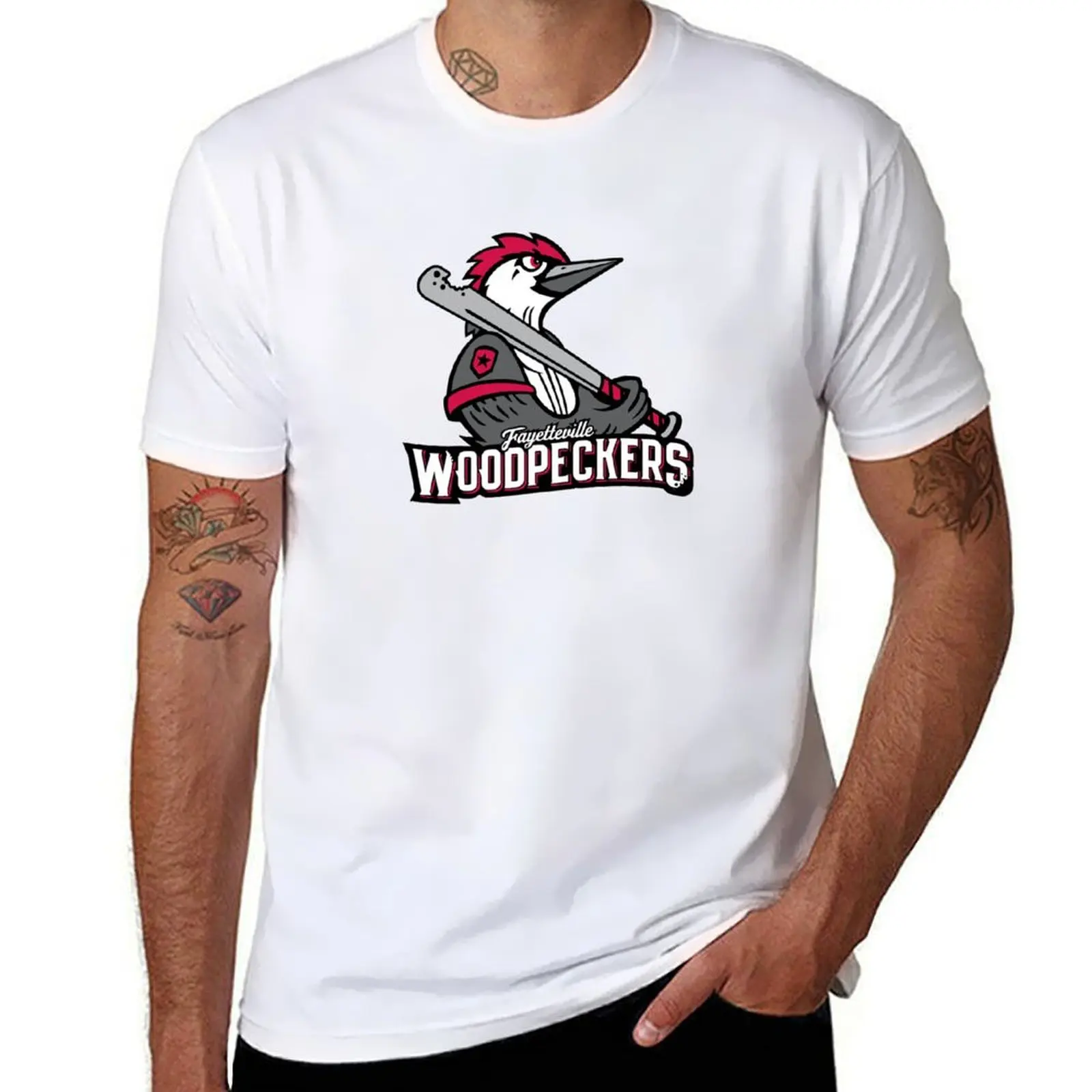 

The-Fayetteville-Woodpeckers-Logo T-Shirt anime tshirt man t shirt designer cotton t shirt pack T-shirt