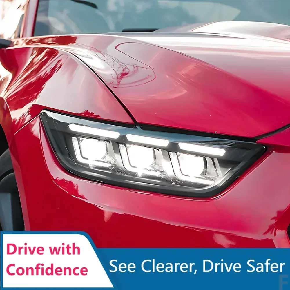 

For Ford Mustang 2015-2017 Car Front Lamps Assembly Upgrade Dynamic LED High Quality 3 Projector Lens Plug and Play Accessories