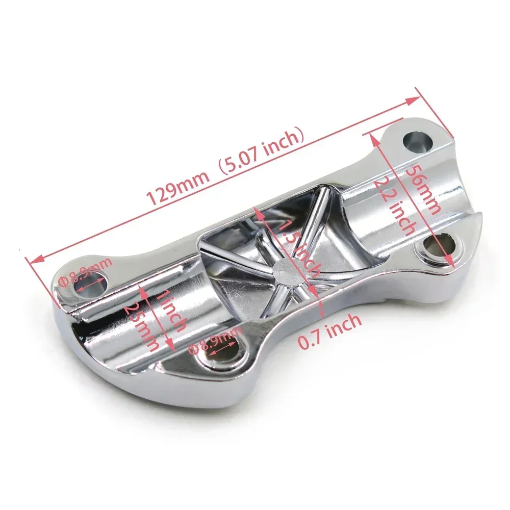 Motorcycle Parts Scalloped Handlebar Riser Clamp For Harley Davidson Sportster 883 Dyna Super Glide