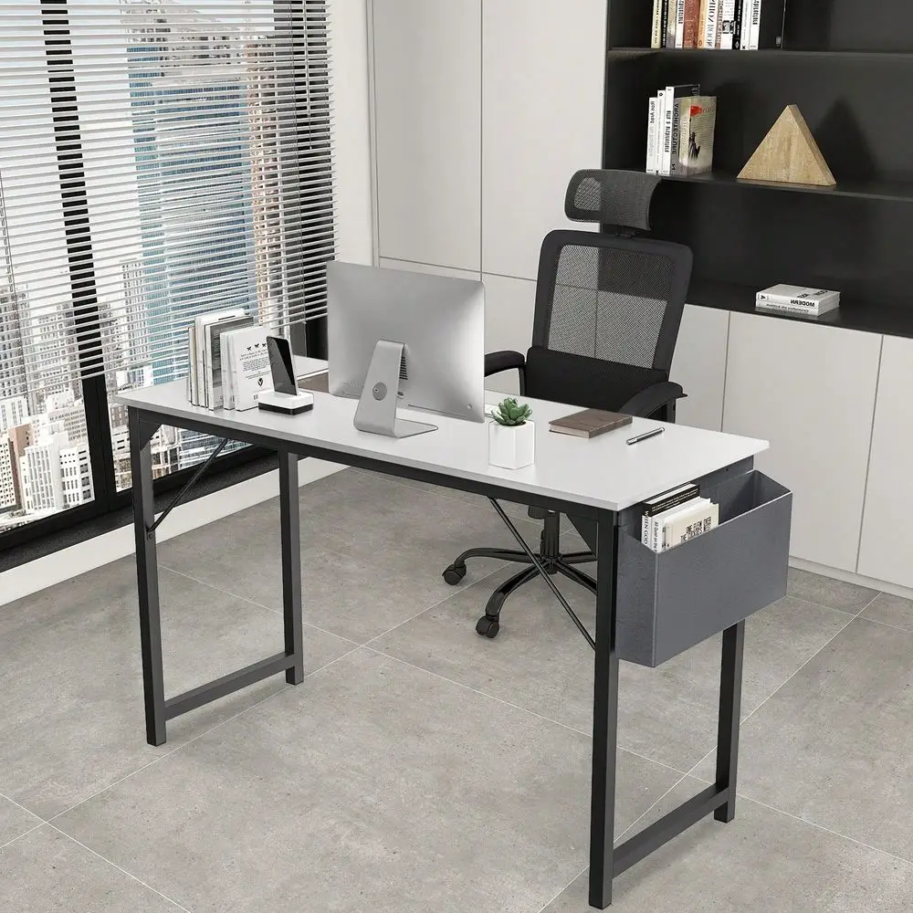 

Компьютерный стол для дома и офиса, 32 дюйма, для письма, работы, учебы, для детей, студентов, учителей, для спальни, с металлическим каркасом и деревянной столешницей