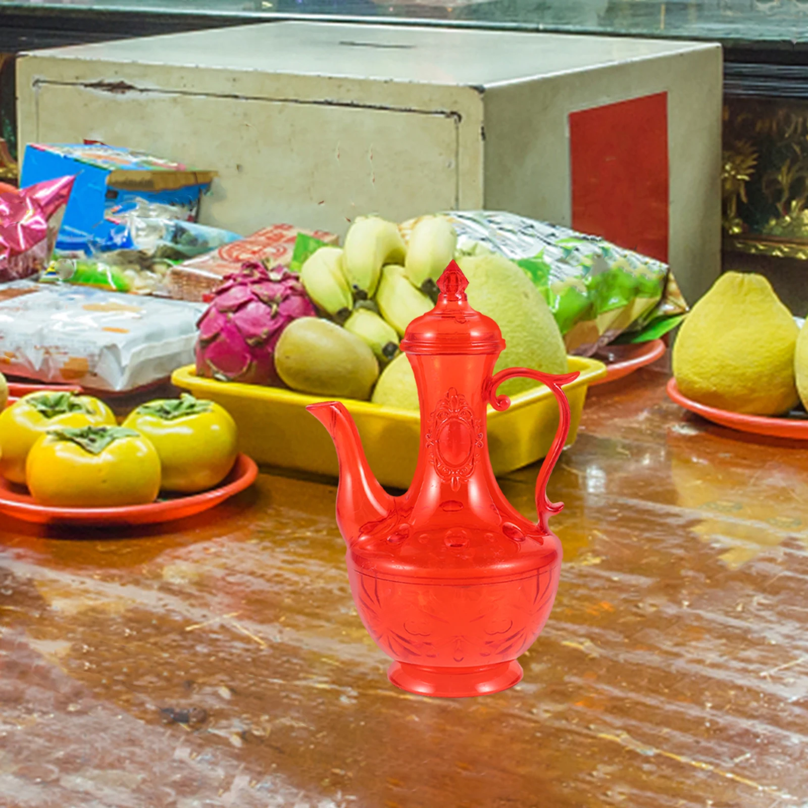 Buddha Offering Pot Vintage Water Jug Pitcher Retro Kettle Plastic Unique Design Buddhist Decor Buddha Pot