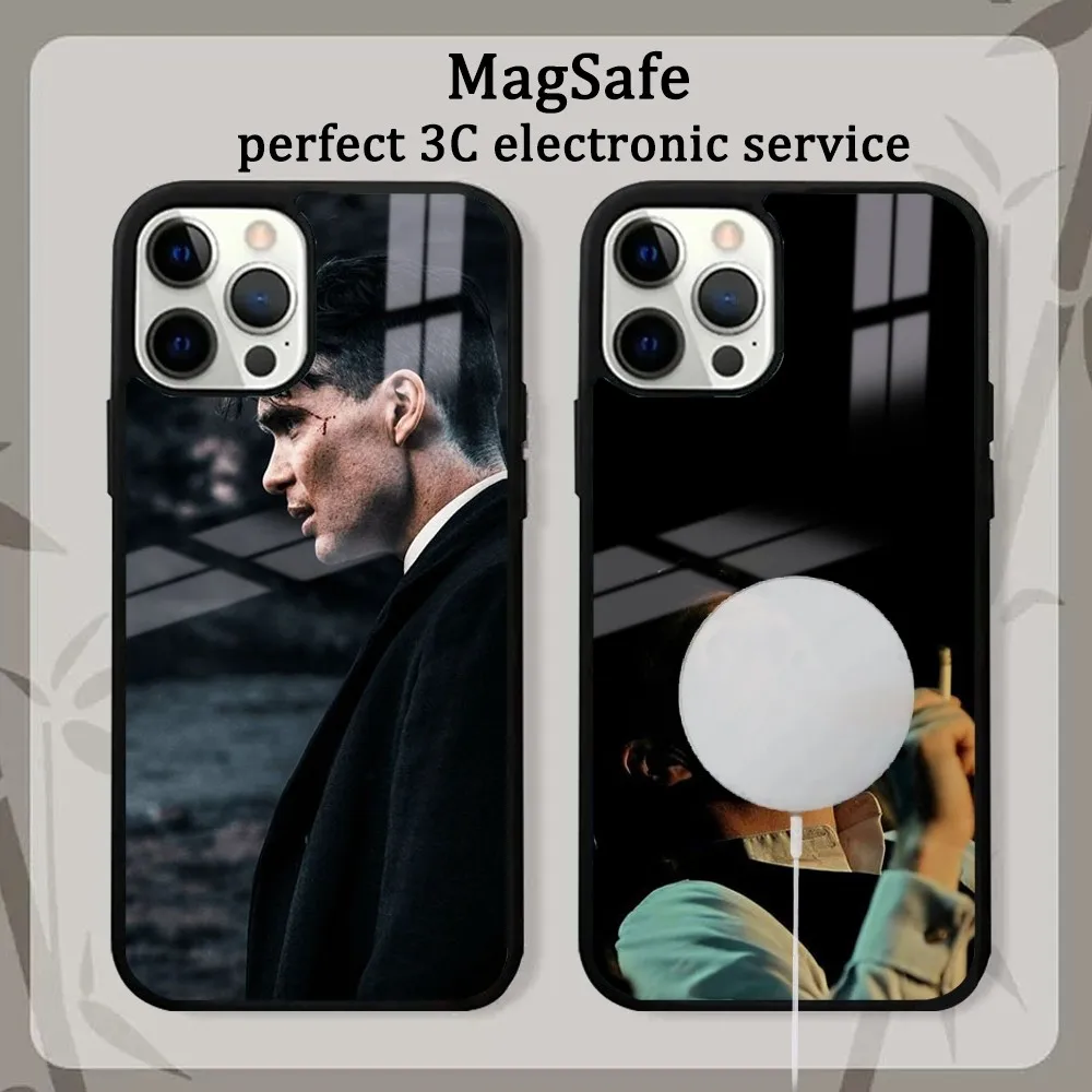 Thomas Shelby Peaky Blinders Phone Case For iPhone 16 15 14 13 12 11 Pro Max Plus Mini Magsafe Mirror Wireless Magnetic Cover