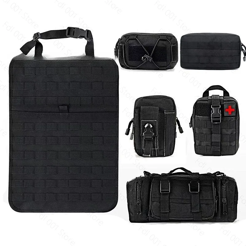 Tactical car seat backrest finishing bag Car storage bag Camera Outdoor shoulder strap hanging