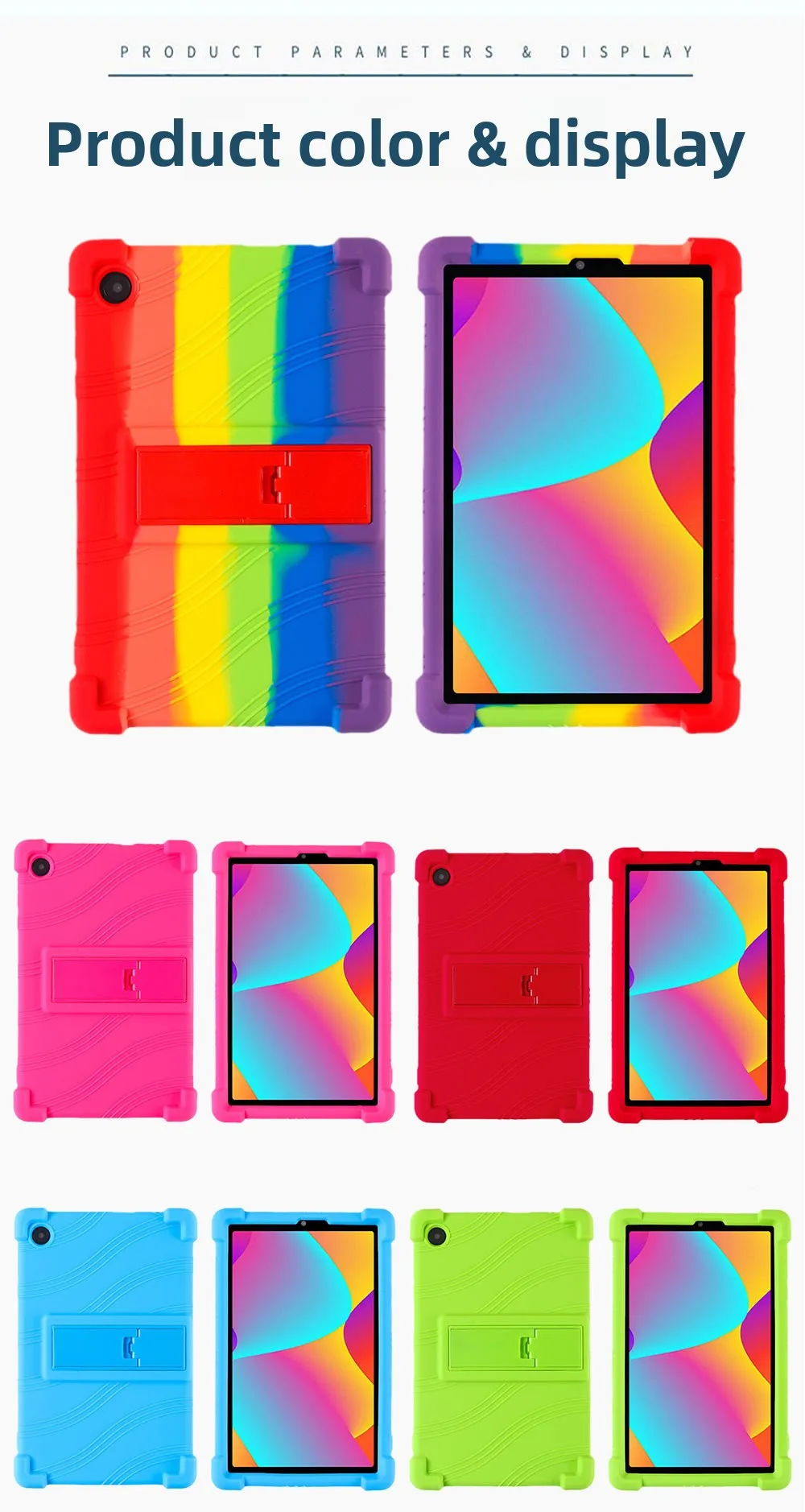 Stoßfeste TPU-Hülle für TCL TAB 8 9132X/9137, Vollständiger Schutz mit Ständer, Mehrere Farben – Detail 9