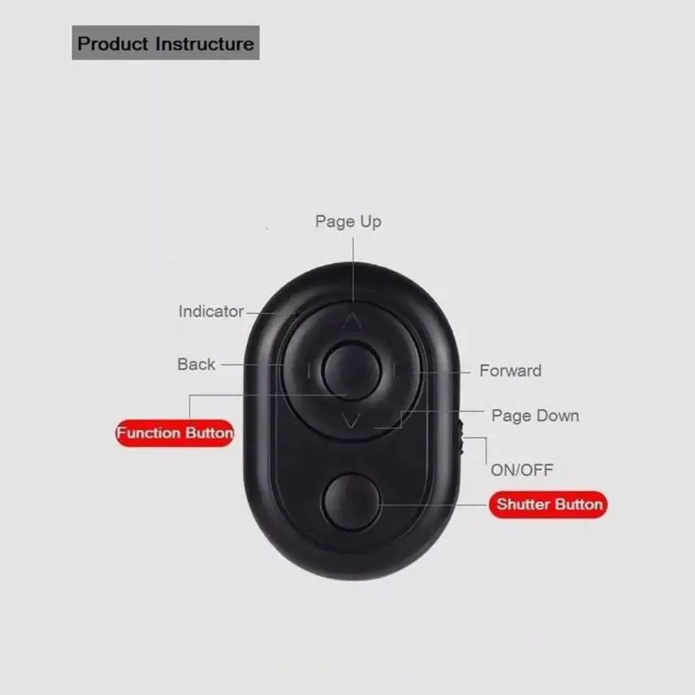 مصراع سيلفي بلوتوث للتحكم عن بعد لـ TikTok Auto-Swipe/Like/Page Turn مع مشبك هاتف مغناطيسي مؤقت صور لاسلكي