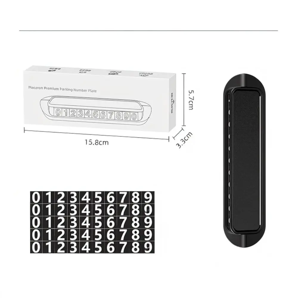 For For CHONGTENG Car Interior Accessory Metal Temporary Parking Card Hidden Phone Number Sign Dashboard Display Auto Gadget