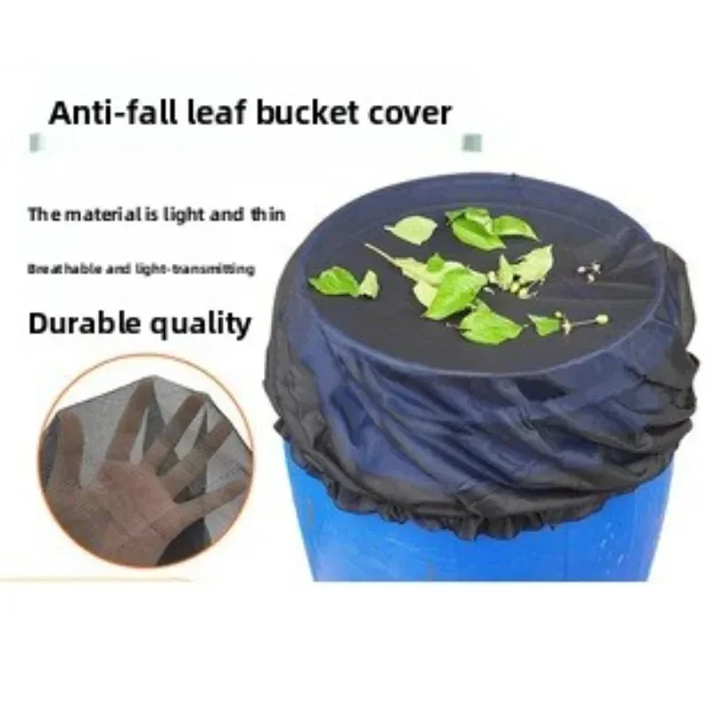 Mesh Cover for Rain Barrel, Rain Barrels Screen Water Bucket Covers Net with Drawstring To Leaves and Debris Out Rain Collection