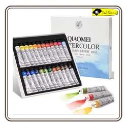 Paul Rubens Watercolor Paint Set 24 Vibrant Colors 12ml / 0.4 Fl Oz Tubes Watercolor Tubes with Great Value Water Color
