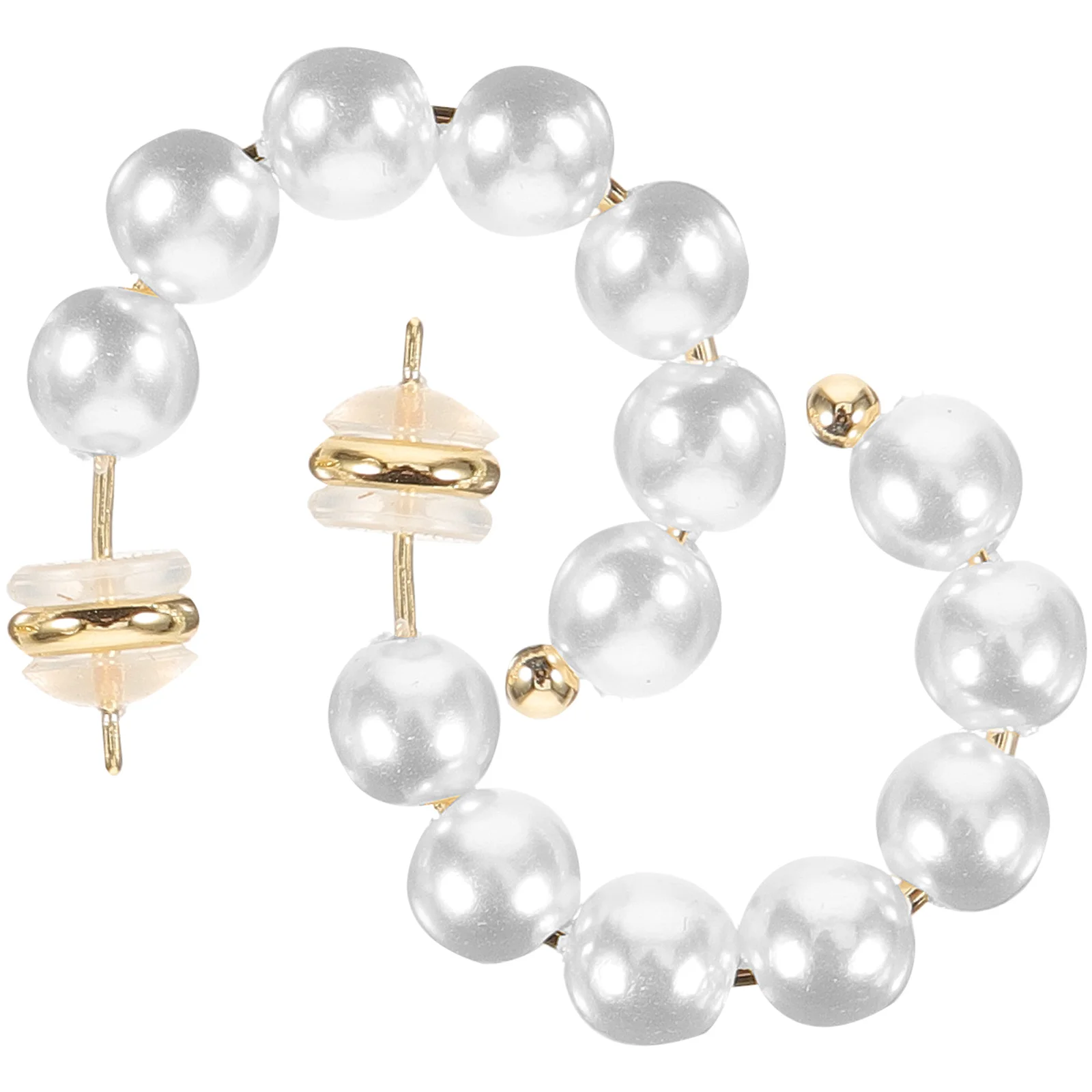 

C Shaped Glass Studs Lightweight Safe Wedding Beads Earrings Pearl Pearl Stud Earrings For Women Studs for Women