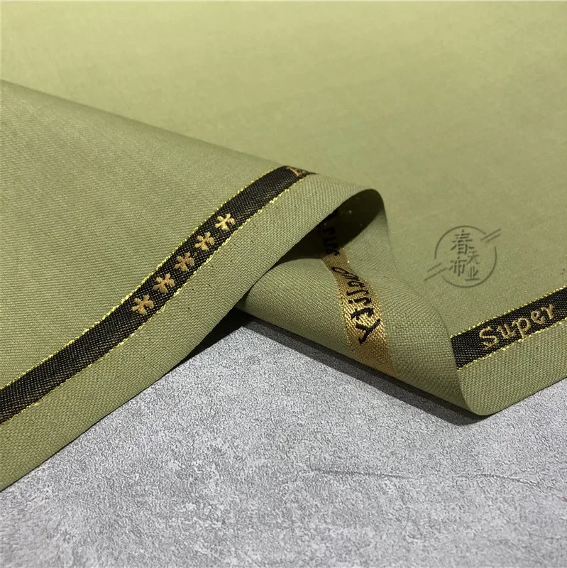 Fabric Wide 145cmx 50cm Twill Worsted Wool Thickened Solid Color Anti-Wrinkle Diy Top Coat Pants High-End Autumn Winter Models