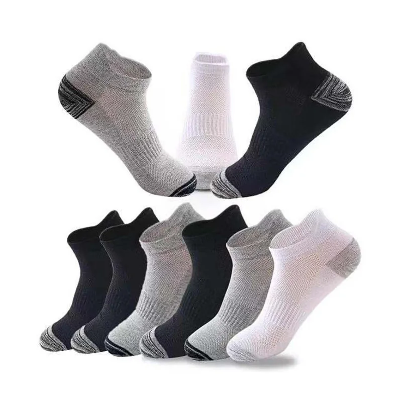 

6 Pairs Size EUR43-48 Mens Ankle Socks Large Feet Athletic Cotton Sports Socks Breathable Low Cut Fashion Mesh Casual Short Sock
