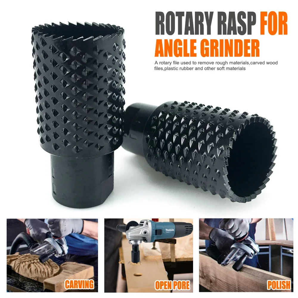 Rotary Rasp for Angle Grinder 100/125 Type M10 M14 Wood Grinding Carving File Burr Sanding Disc Head Abrasive Drill bit sharpner