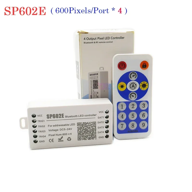 

WS2812B RGB IC Music Controller 5V-24V 12V 2/4/8 CH Signal Output Built In Mic WS2815 LED Light Strip Bluetooth dimmer switch