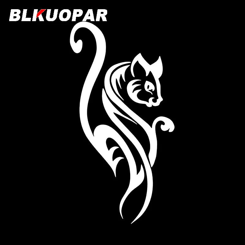 BLKUOPAR Line Cat Animals ملصقات سيارات جميلة رسومات شخصية مقاومة للماء لمكيف الهواء ويندوز صندوق السيارة