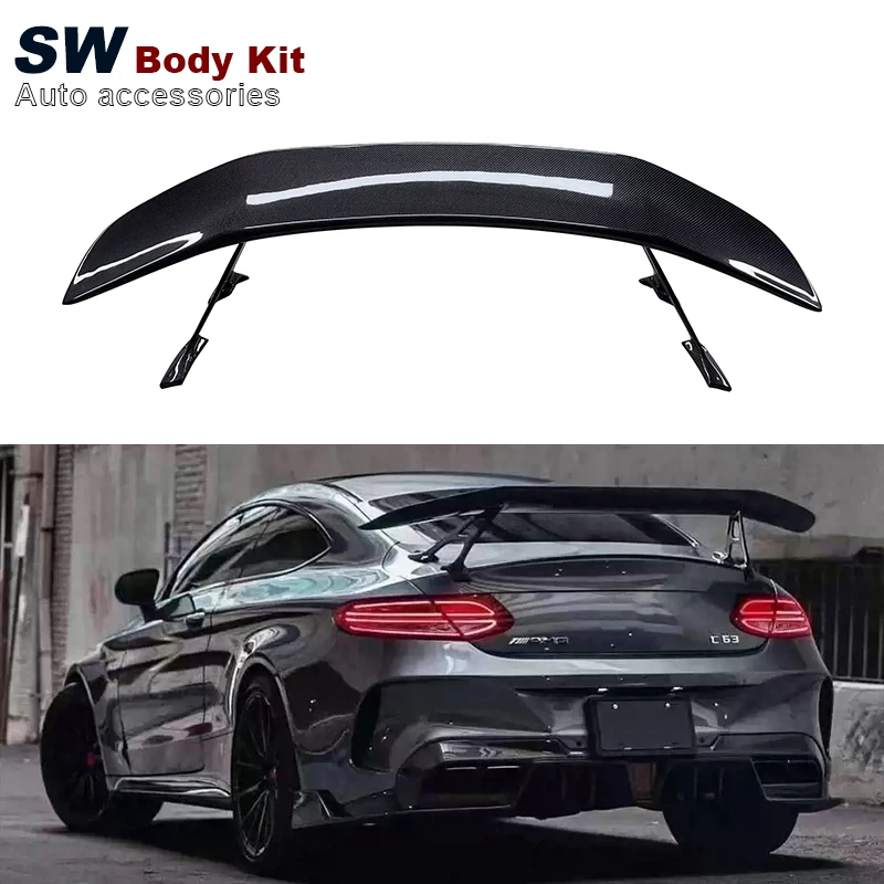 

Real Carbon Fiber IMP Style W205 Rear Wing For Mercedes-Benz C-Class W205 C63 Rear Trunk Spoiler Lip Guide Wing Lip Rear Wing