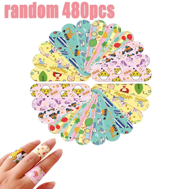 

60-480 Pcs Cartoon Animal Pattern Band Aid Hemostasis Adhesive Bandages First Aid Emergency Kit Wound Plaster Patches for Kids