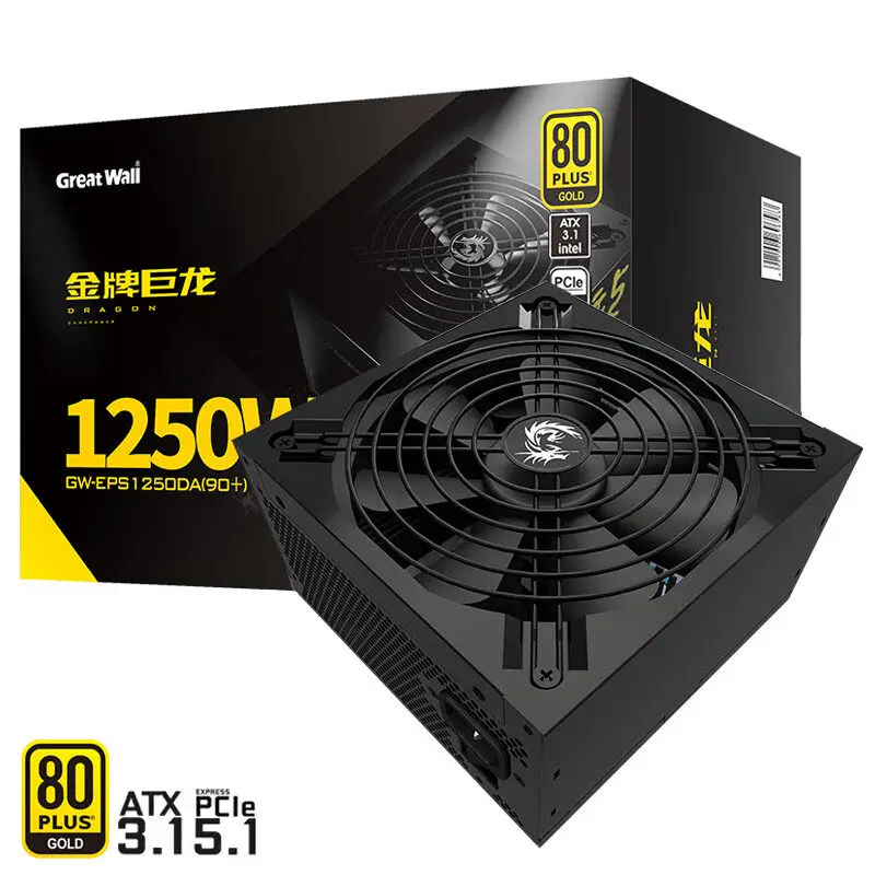 Original Great Wall 1250W 1650W 2600W 3000W 80Plus Platinum ATX3.0 PCIE5.0 Full Modular Desktop Gaming PC Server PSU