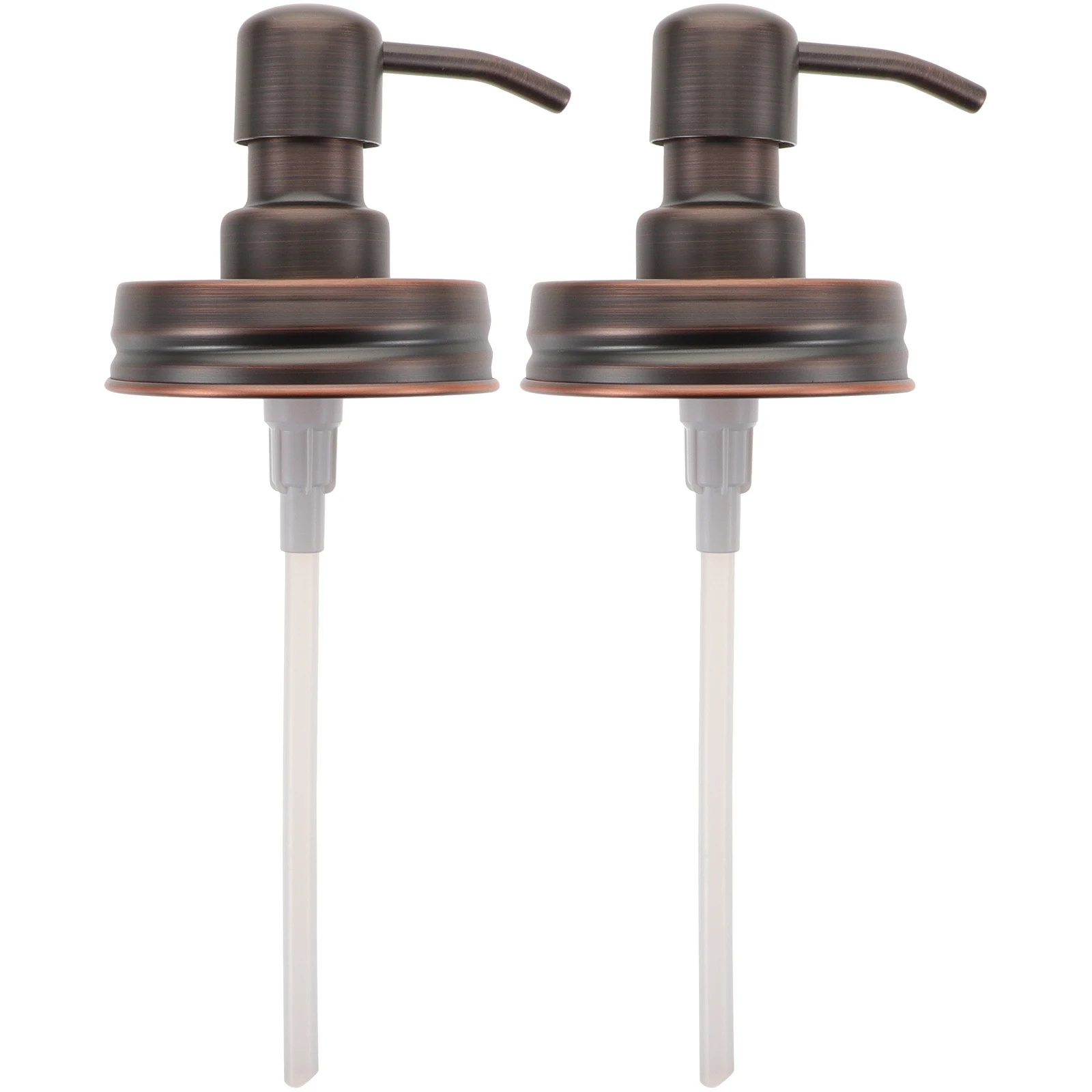 

2Pcs Stainless Steel Dispenser Pumps Durable Safe Home Kitchen Bathroom Lotion Soap Pump Heads Replacement 304