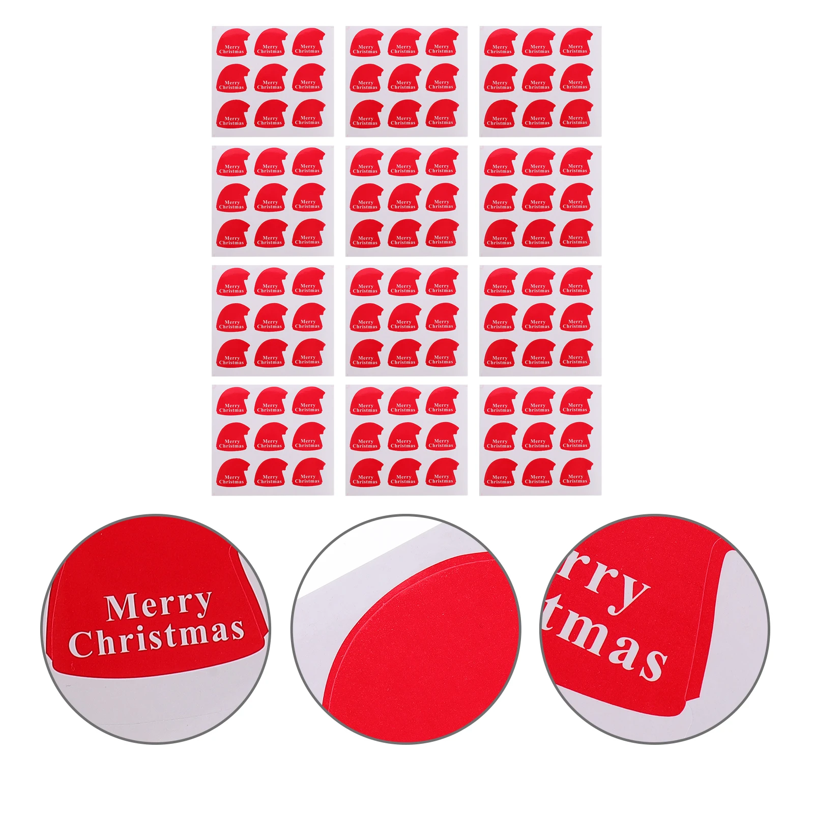 

20 Sheets Envelope Christmas Hat Sealing Sticker Has Present Stickers Gift Label