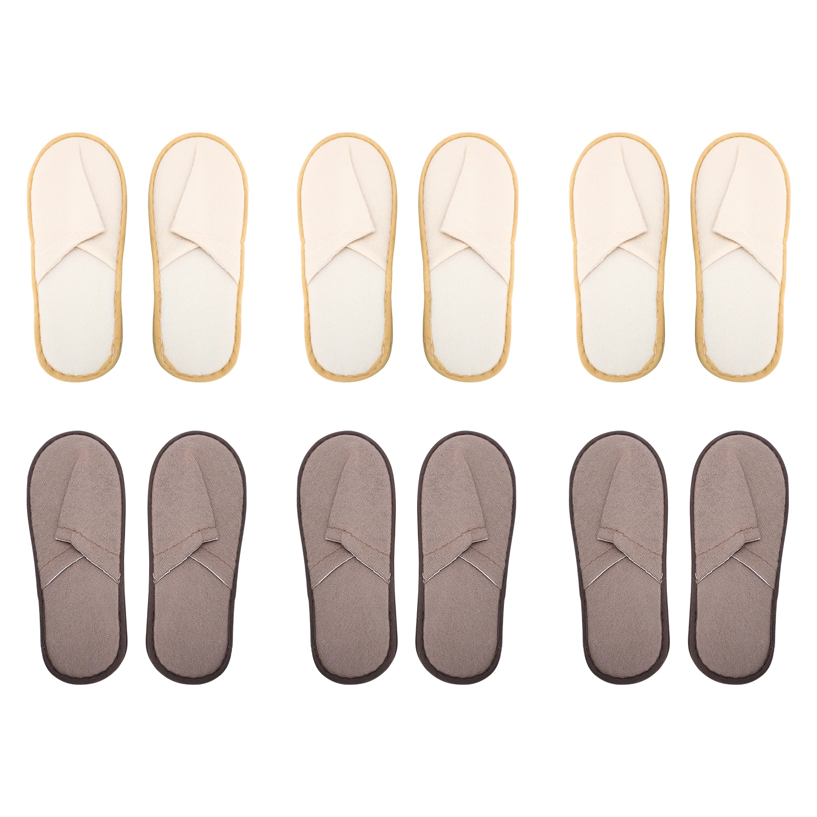 

12 Pairs Disposable Indoor Slippers Hotel Guest Shoes For Home Bedroom Floor Use Living Room Shoes With Eva Sole Non Slip Travel