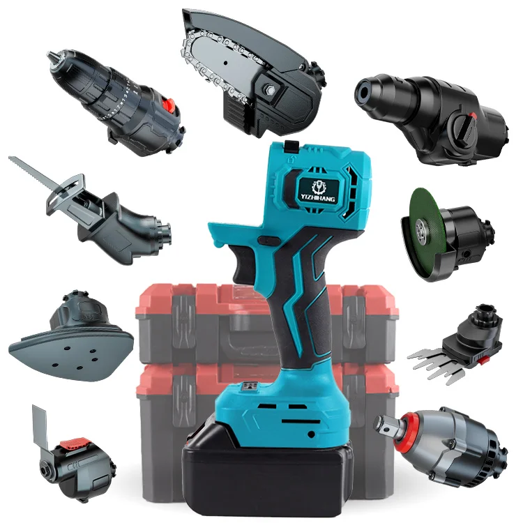 15 in 2 Impact Drill Power Tool Set All-In-One Multi-function Combo Tool Kit Cordless Electric Screwdriver Li-Ion Battery