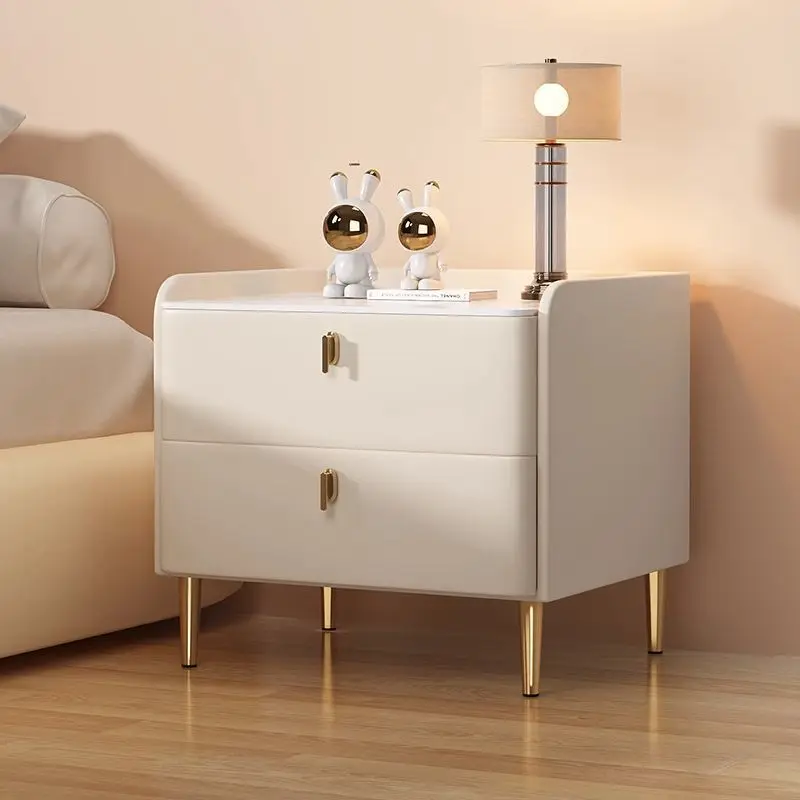 

Cream wind bedside table, bedroom bedside table, storage cabinet,
