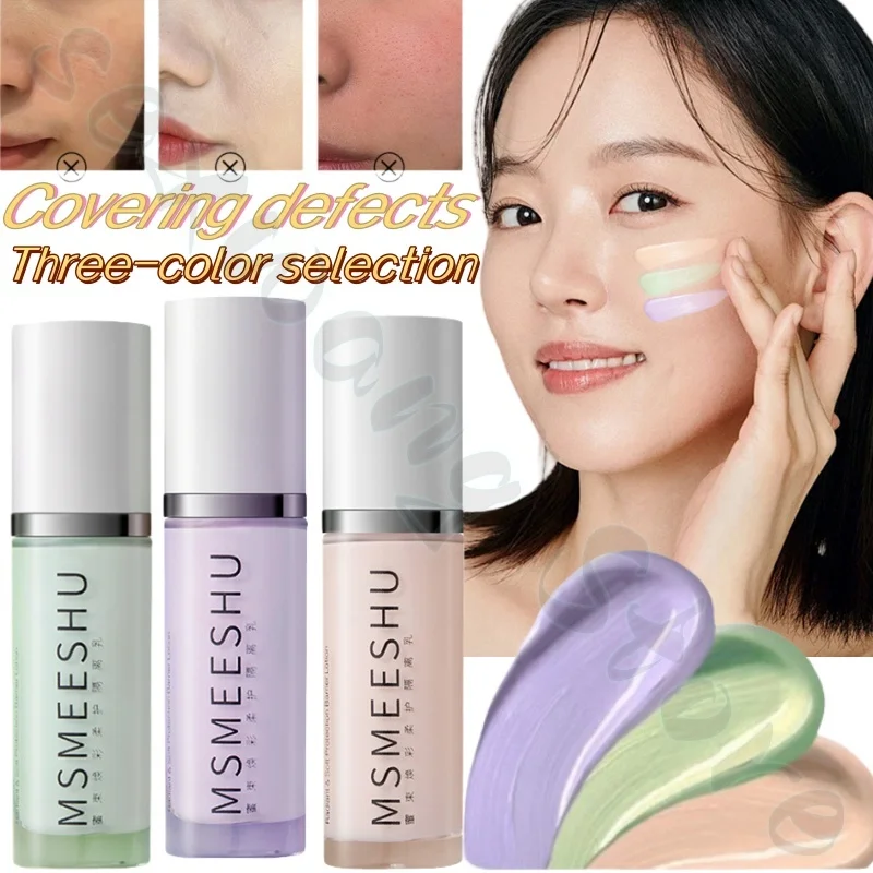 

MSMEESHU three-color isolation makeup whey moisturizing concealer hides pores and is suitable for skin, and improves dullness