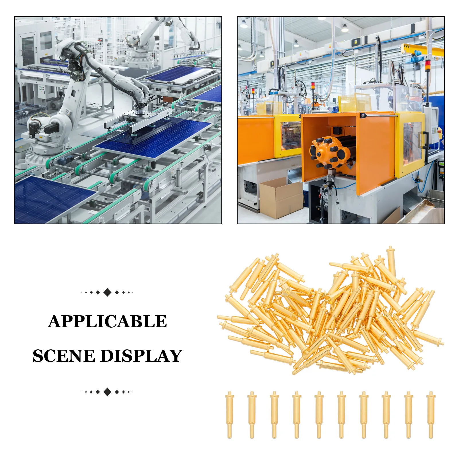 100Pcs Spring Loaded Pogo Pin Board Mount Connector Assembly Post 2Mm Dia 98Mm Gold Plated Copper Spring Probe for Pcb Circuit