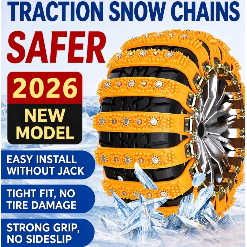 Universal Car Snow Chains TPU Wheel Security Chains Adjustable Snow Tire Chains Portable Emergency Traction Snow Mud Chain