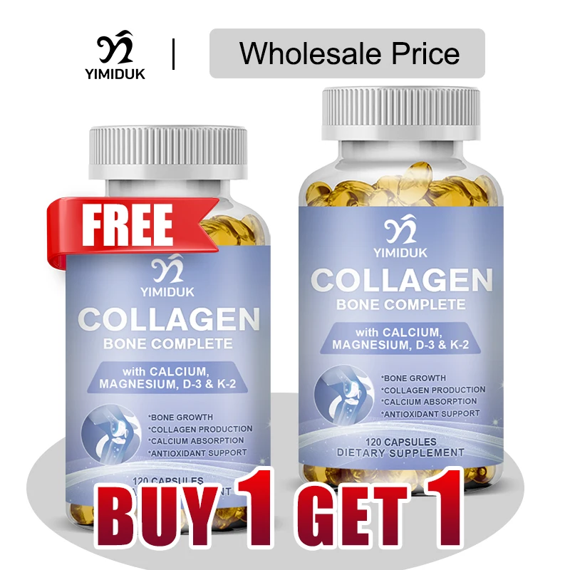 

Buy 1 Get 1 Free! Strength Bone Collagen Supplement, with Magnesium, for Bone Density, Joint Flexibility & Cartilage Health