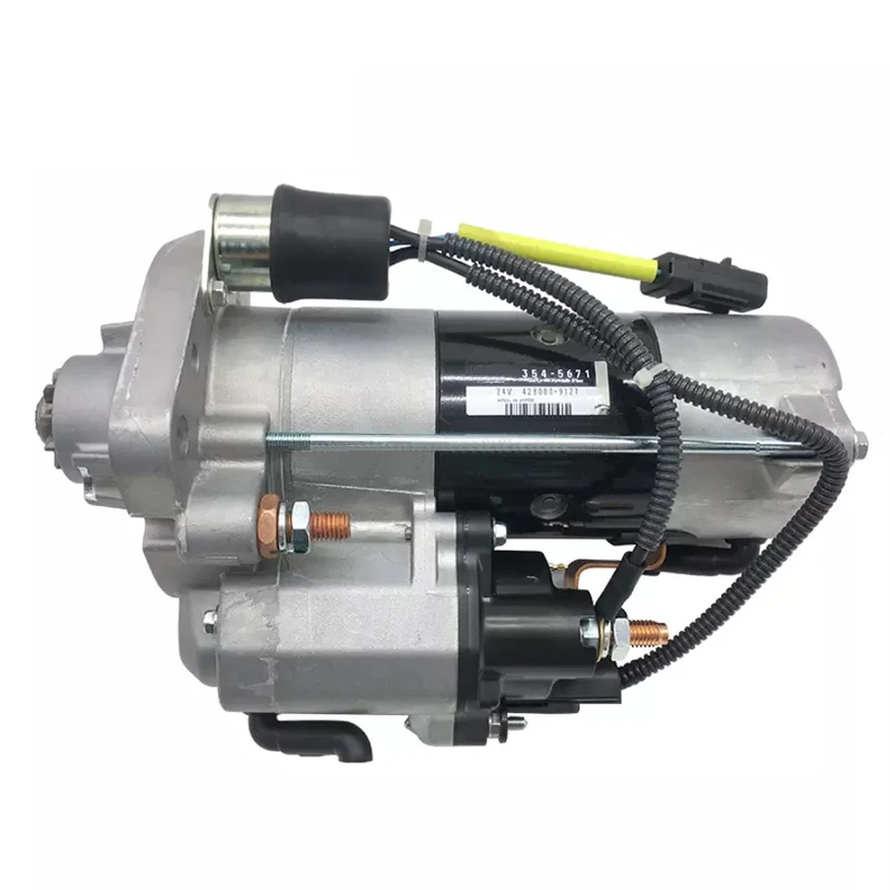 24V 10T Starter motor excavator C7.1 E320D2 E320E 3545671 354-5671 4280009120, 4280009121, 4280009122 4280009123