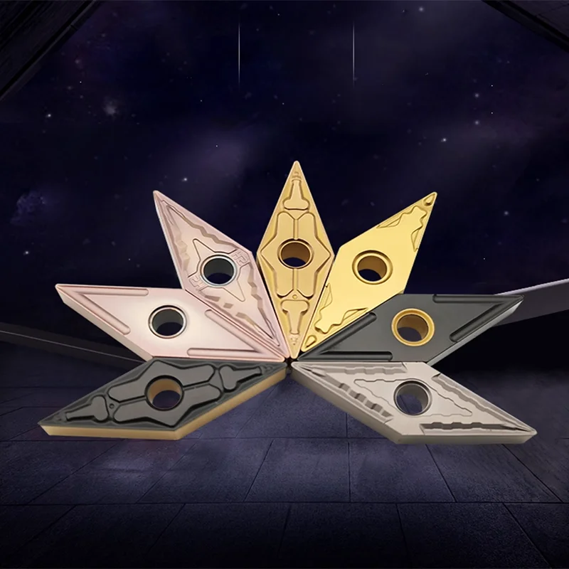 

CNC Insert Diamond 35° Sharp Angle Inserts VNMG 160404 08 Double-Sided Stainless Steel Outer Circle Inner Hole Cutter Grain