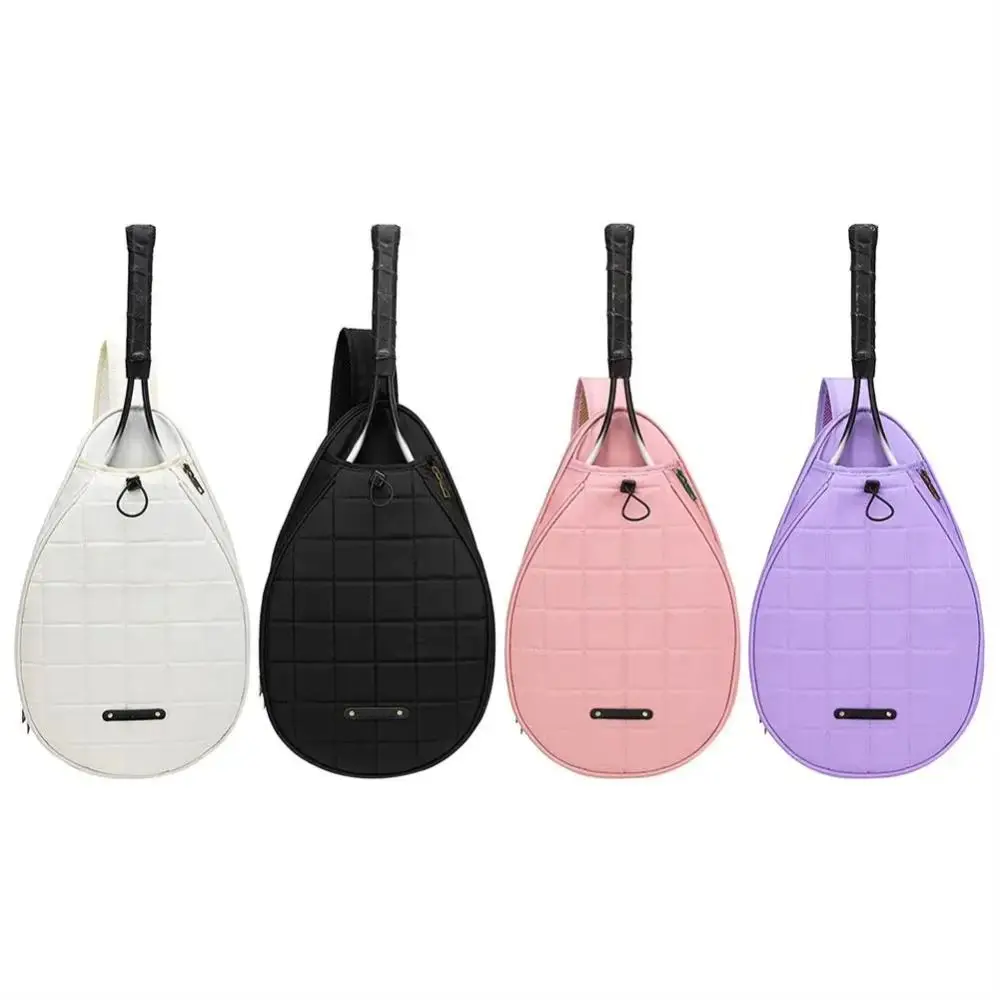 

One Shoulder Tennis Bag Crossbody Pure Color Badminton Bag Large Capacity Korean Style Tennis Crossbody Bag Sports